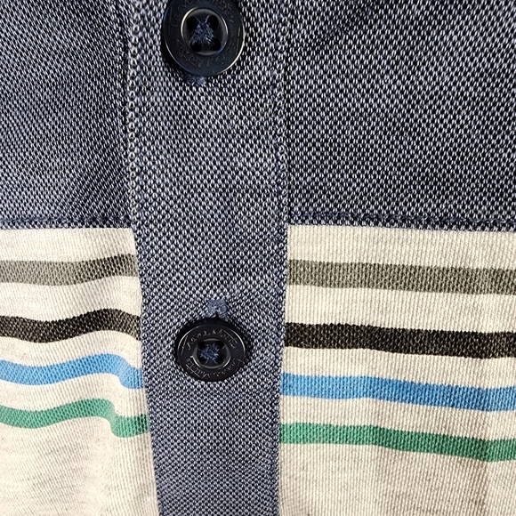 Travis Mathew Polo Shirt Chillie Willies Heather Gray Navy Size Large - Picture 6 of 15